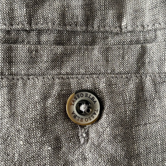 Tasso Elba Island Linen Pants XL Flat Front Drawstring Trouser Gray - Picture 5 of 15